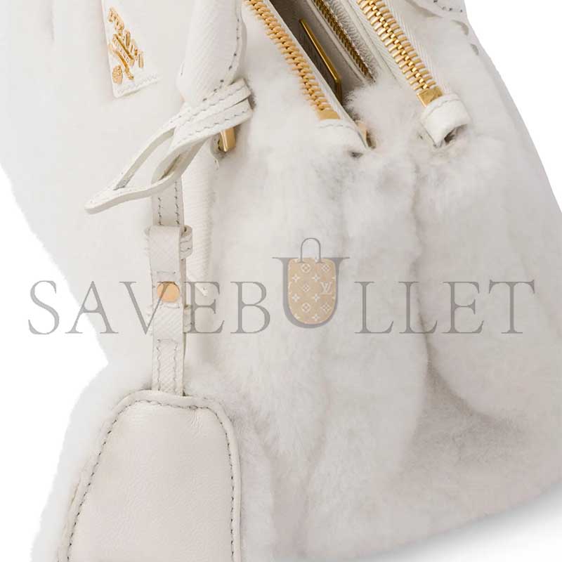 Pra*a galleria shearling mini bag 1ba906 (20*14.5*9.5cm)